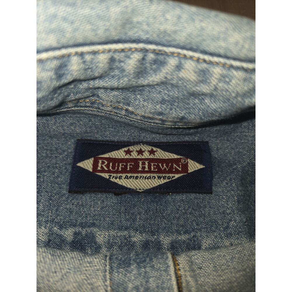 Womans Ruff Hewn Denim Shirt with Patchwork Bear Design size L - Picture 5 of 6